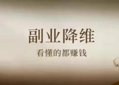 副业降维，学会降维做副业的人，想不赚钱都难