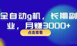 全自动挂机，长期副业，月赚3000+