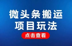 微头条搬运项目，超详细操作教程，简单复制日入300+