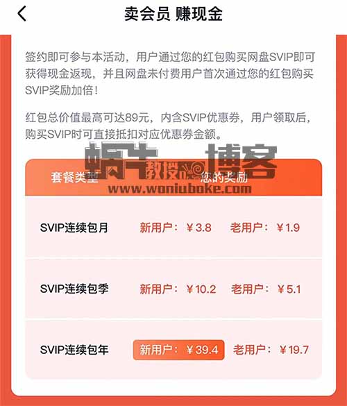 刚需百度网盘会员分销副业项目,一单39.4元上不封顶
