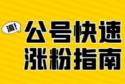 公众号快速涨粉指南，零成本日爆涨1000+