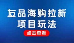 有品海购拉新项目，免费薅羊毛，一单利润12元，单日100-300+