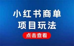 小红书商单项目，一单150-300，多重收益月入过万