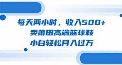 瞄准年轻群体卖莆田鞋，操作简单易上手，适合兼职或是副业