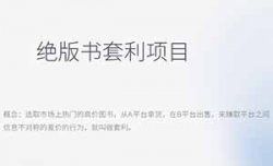 冷门小众项目，绝版书套利