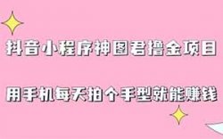 小程序撸金，最快当天就有收益，简单易上手超适合新人