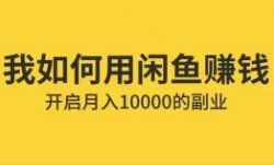 适合新手小白的闲鱼搬砖项目，日入50－100+，每天搞点零花钱