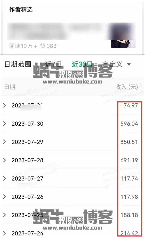 公众号流量主项目，一篇文章收益100-2000+