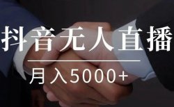 抖音无人直播玩法，单月变现5000+