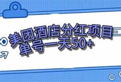 单号一天50+，薅羊毛小项目，美团民宿体验官