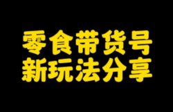 零食带货新玩法，快速出作品，小白轻松月入3000+