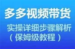 拼多多视频带货项目，无脑搬运就行，普通人也能月入上万？详细教程解析