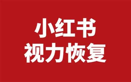 小红书卖视力恢复方法，一单59.9，月入1w+，附带详细操作教程