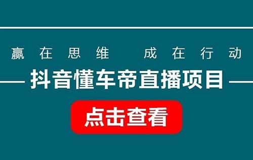 抖音懂车帝直播项目，蓝海市场，单日收益2000+