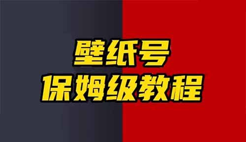 值得推荐的老项目-壁纸号,适合新手,可长期可多号操作