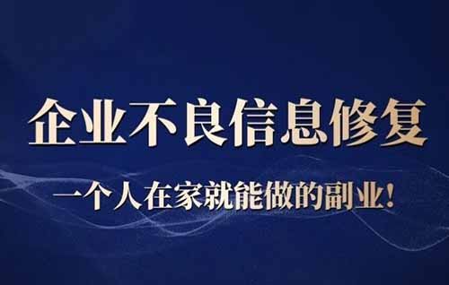 企业不良信息修复，一个人在家就能做的副业，附操作流程