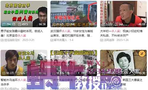凶案类视频剪辑，另类视频赛道，月之暗面，抽丝剥茧，胆小莫入