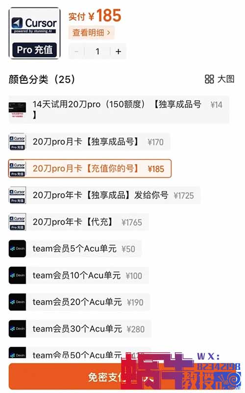 通过cursor代付，发现一个年入几十万信息差的生意